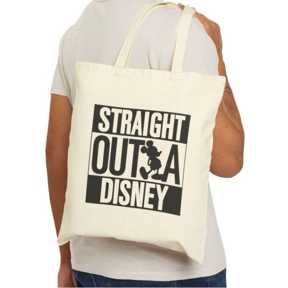 Straight Outta Disney Mickey Canvas Tote - Picture 7 of 9